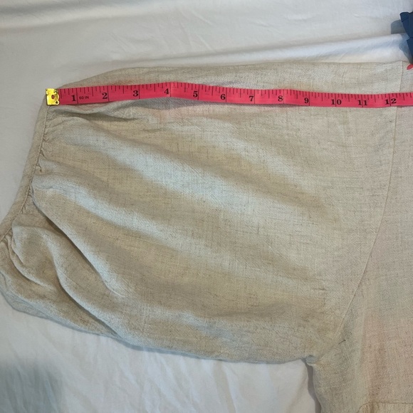 Umgee USA 2XL Linen Blend Boho Mixed Print Tunic Top Floral & Animal Print - Picture 3 of 4